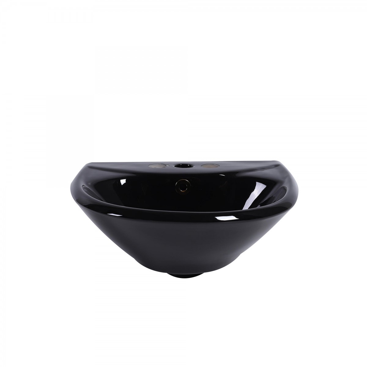 Renovators Supply Black Bathroom Pedestal Sink 4" Centers with Overflow