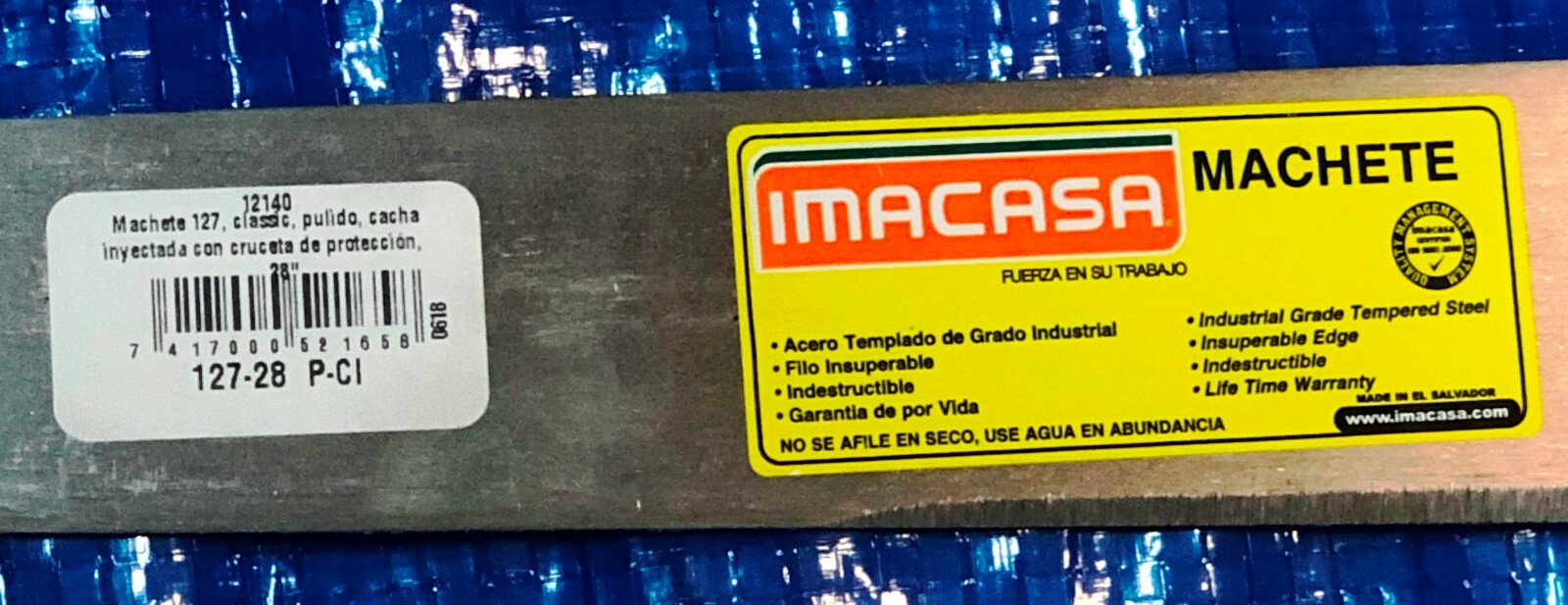 Imacasa Machete 28" Vizcaino Polished W/ Smooth Crosshead Handles 127-28P-CI NEW