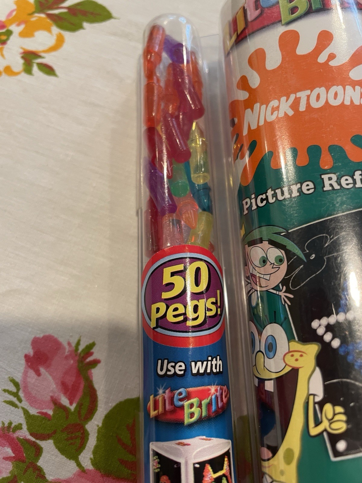 Lite Brite Cube/Flat Screen Nicktoons Picture Refill Set