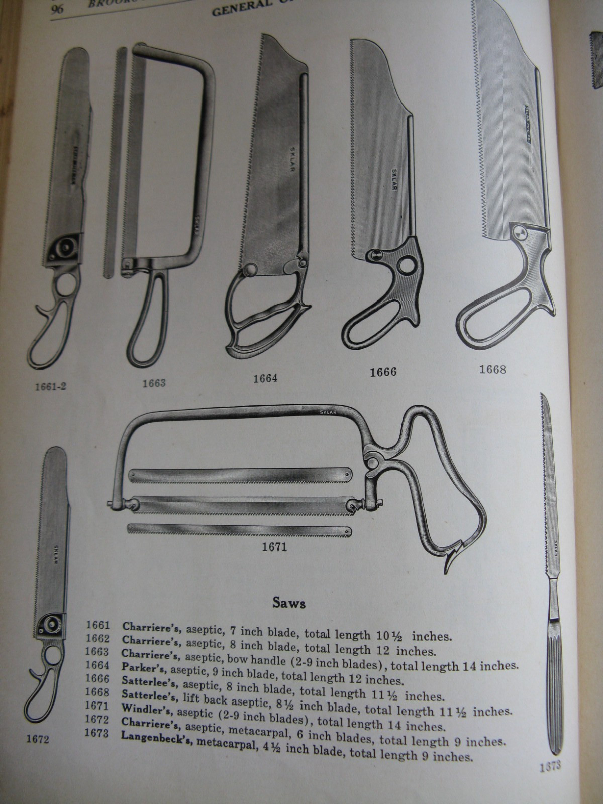 Vintage Windler's Aseptic Surgical Saw