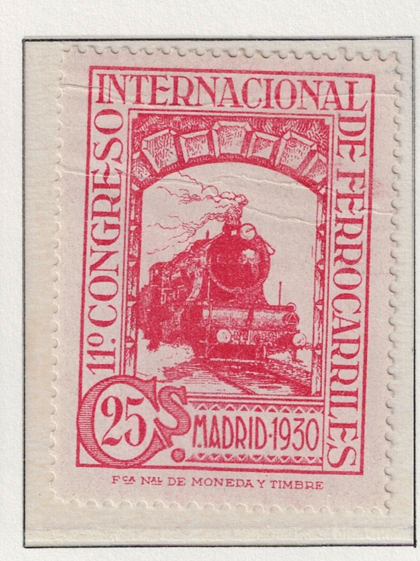Spain Railroad Train Locomotive stamp 1930 MLH EU