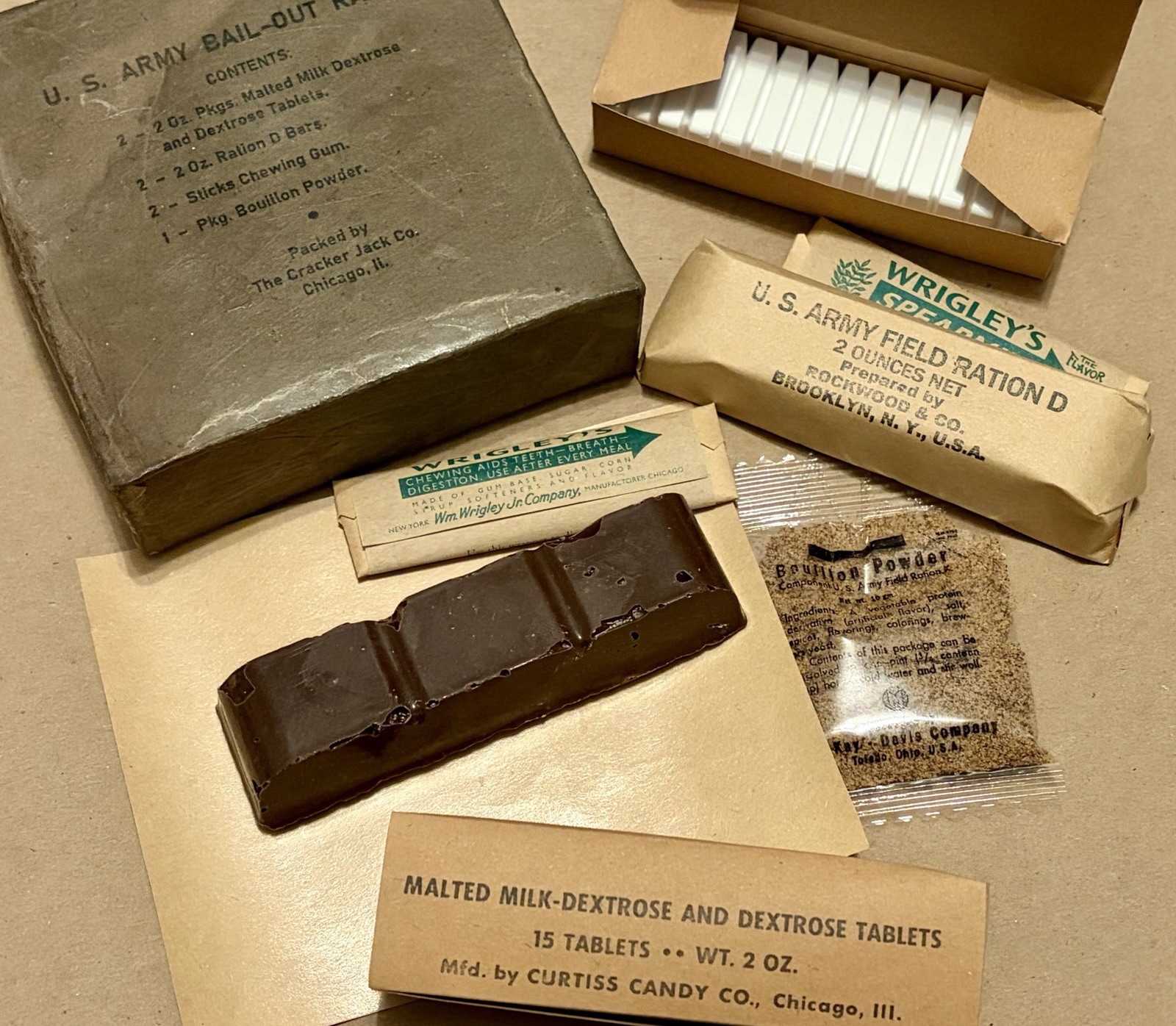 WWII US Army Early War 1942 Bail Out Ration - Fully Edible Reproduction