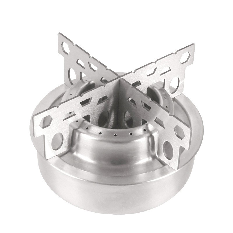 New Outdoor Portable Camping Mini Alcohol Stove Cooking Burner With Cross Stand