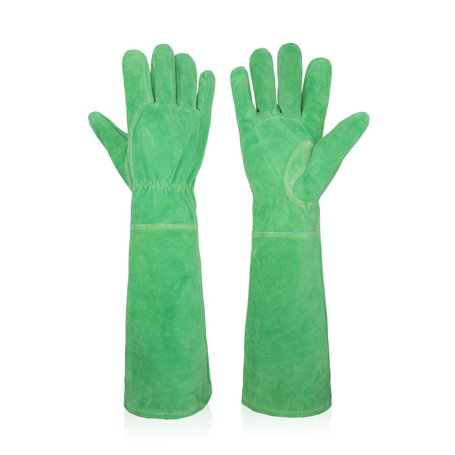 HANDLANDY Ladies Leather Gardening Gloves, Thorn Proof Long Garden Gloves