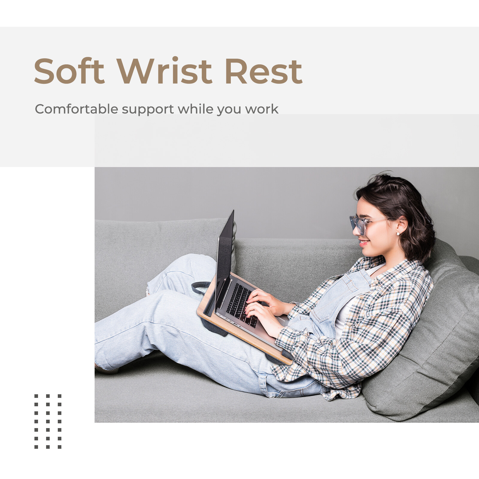 Lap Desk Table Laptop Cushion Bed Tray Cushioned Computer Tablet Support