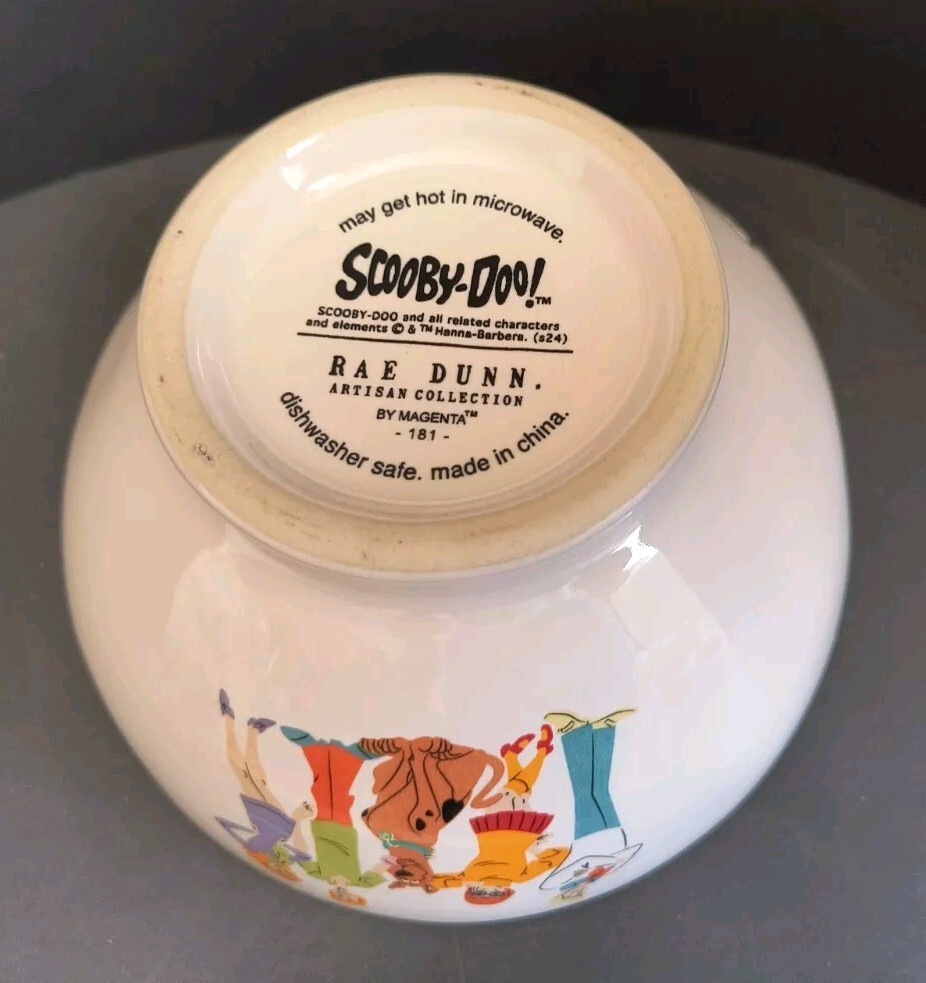 Scooby-Doo & the Gang Rae Dunn SCOOBY SNACKS 5.5"W x 3" H Double Sided Bowl NEW!