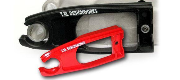 TM Designworks Front Swingarm Protector Yamaha Raptor 700 Red All Years