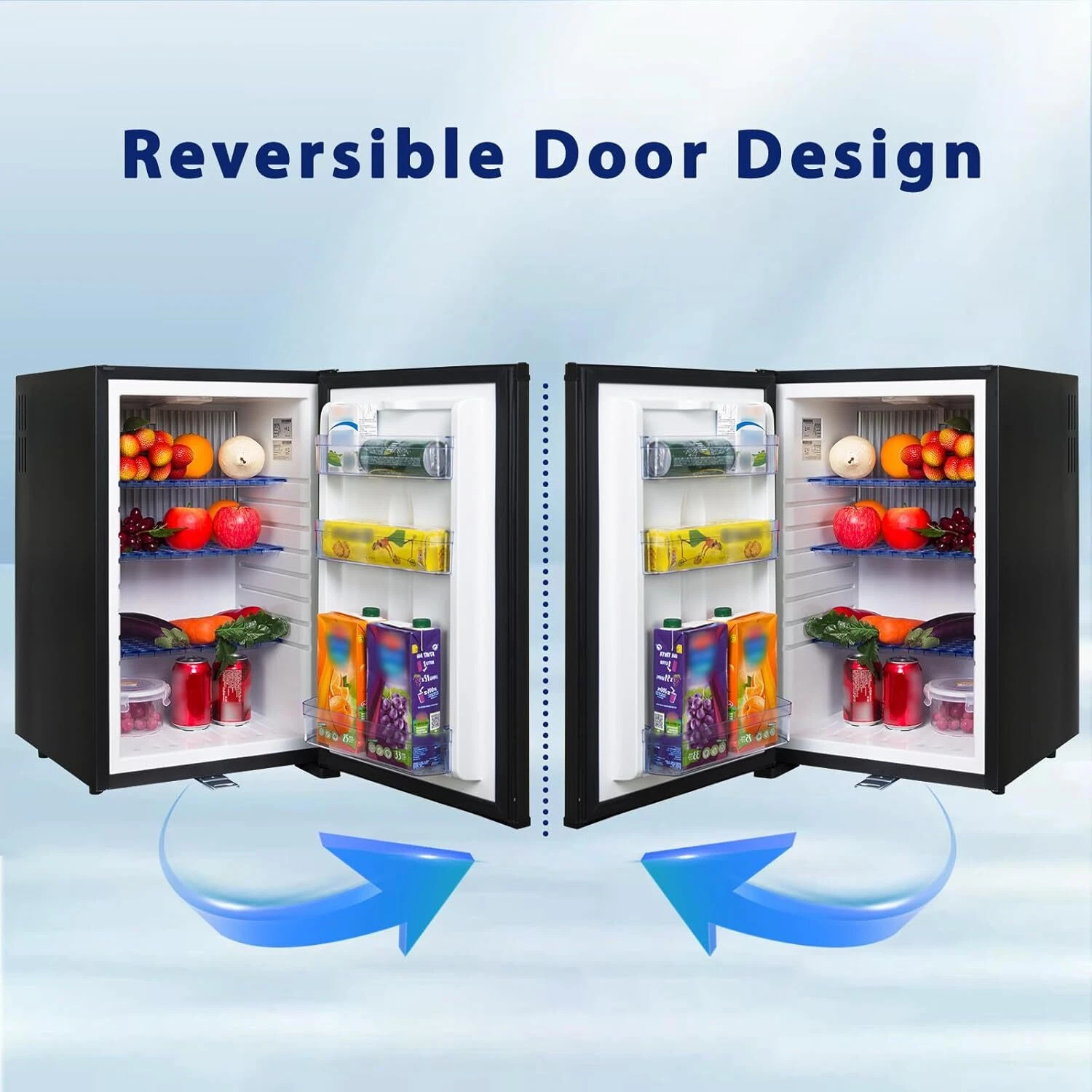 Smad 1.7cu.ft 12/110V RV Absorption Refrigerator Mini Fridge Lock Truck Fridge