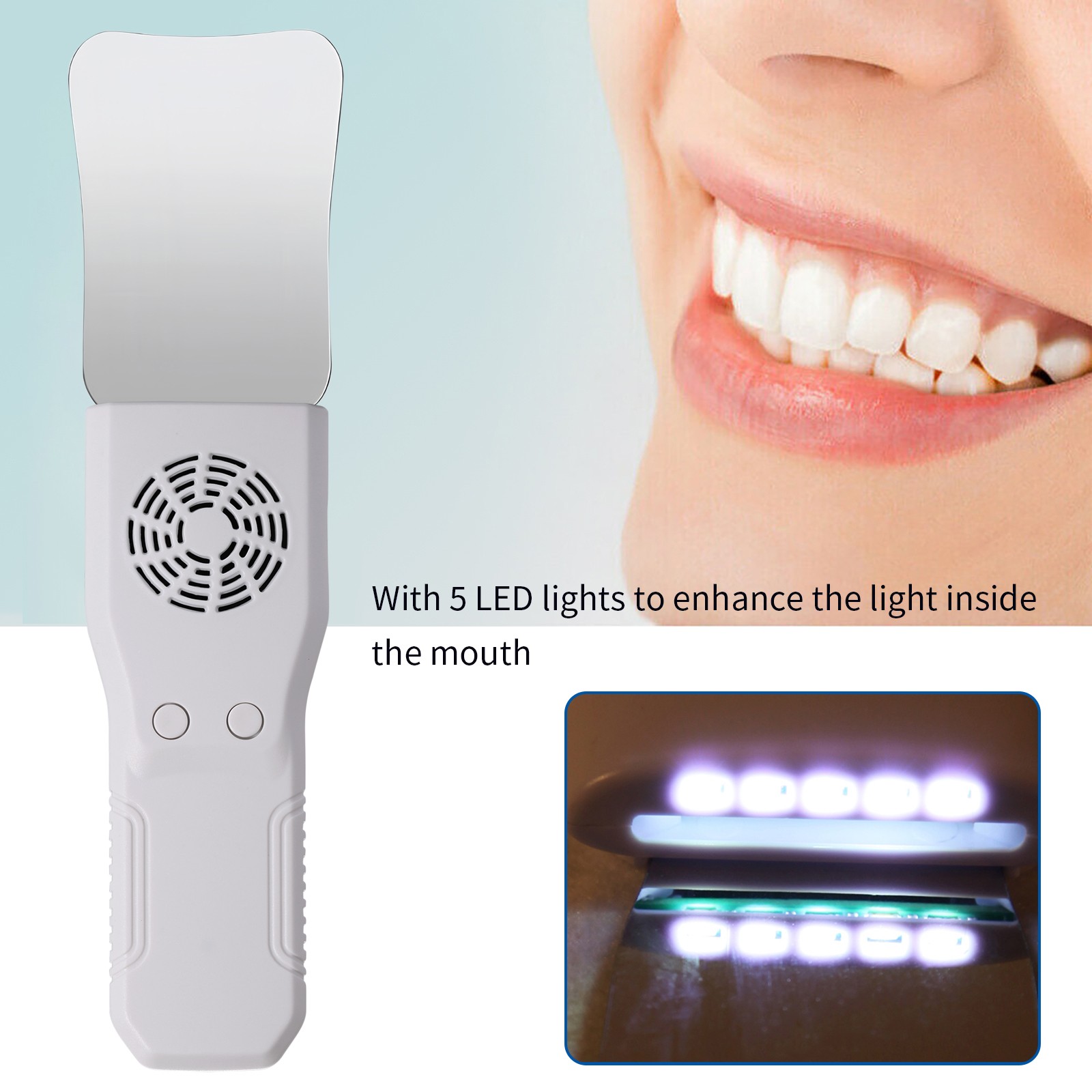 Dental Occlusal Mirror Fog Free LED Intra Oral Photo System Reflector 4*Mirror