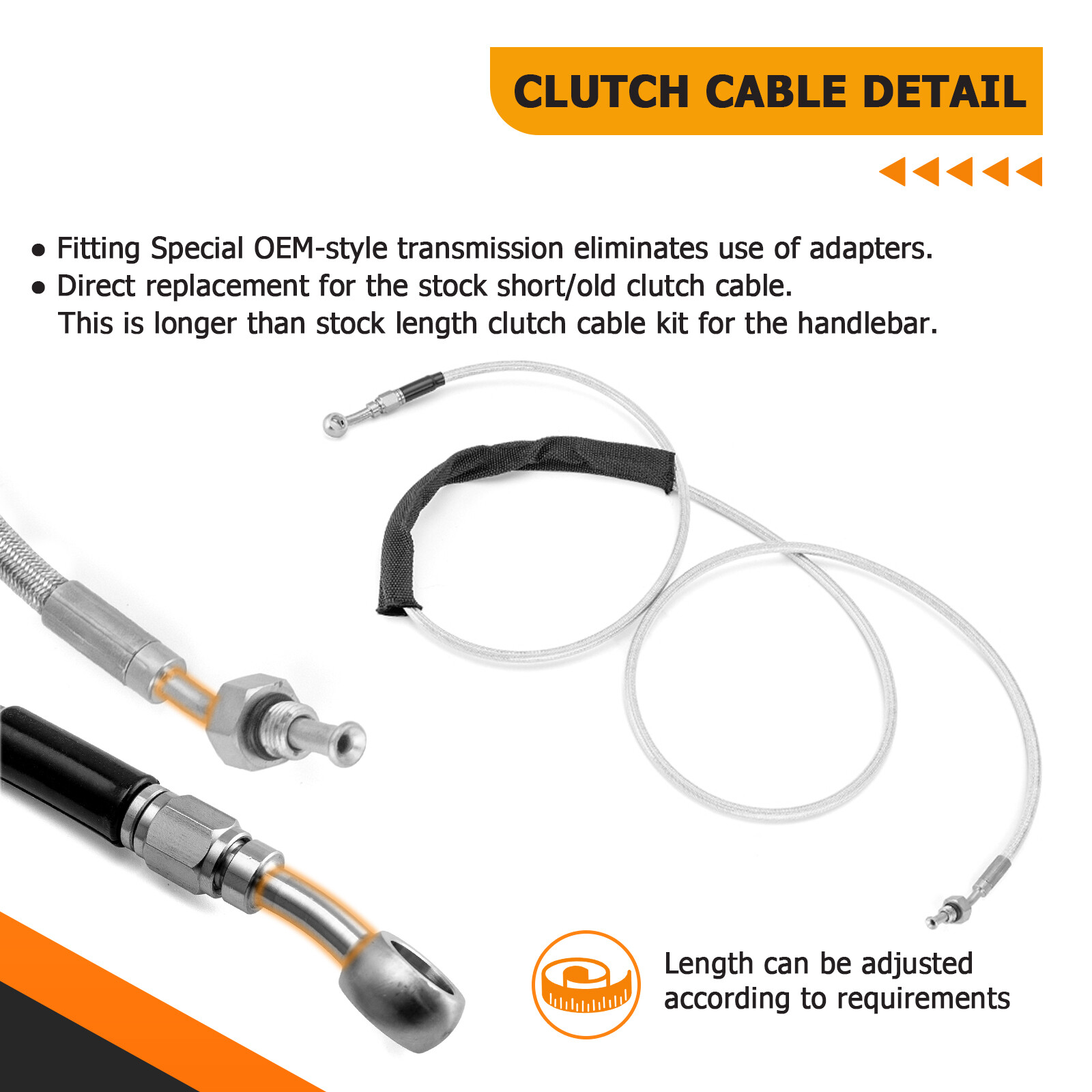 12"-14" Handlebar Brake Clutch TBW Cable for 17-20 For Harley FLTR FLHR FLHX ABS