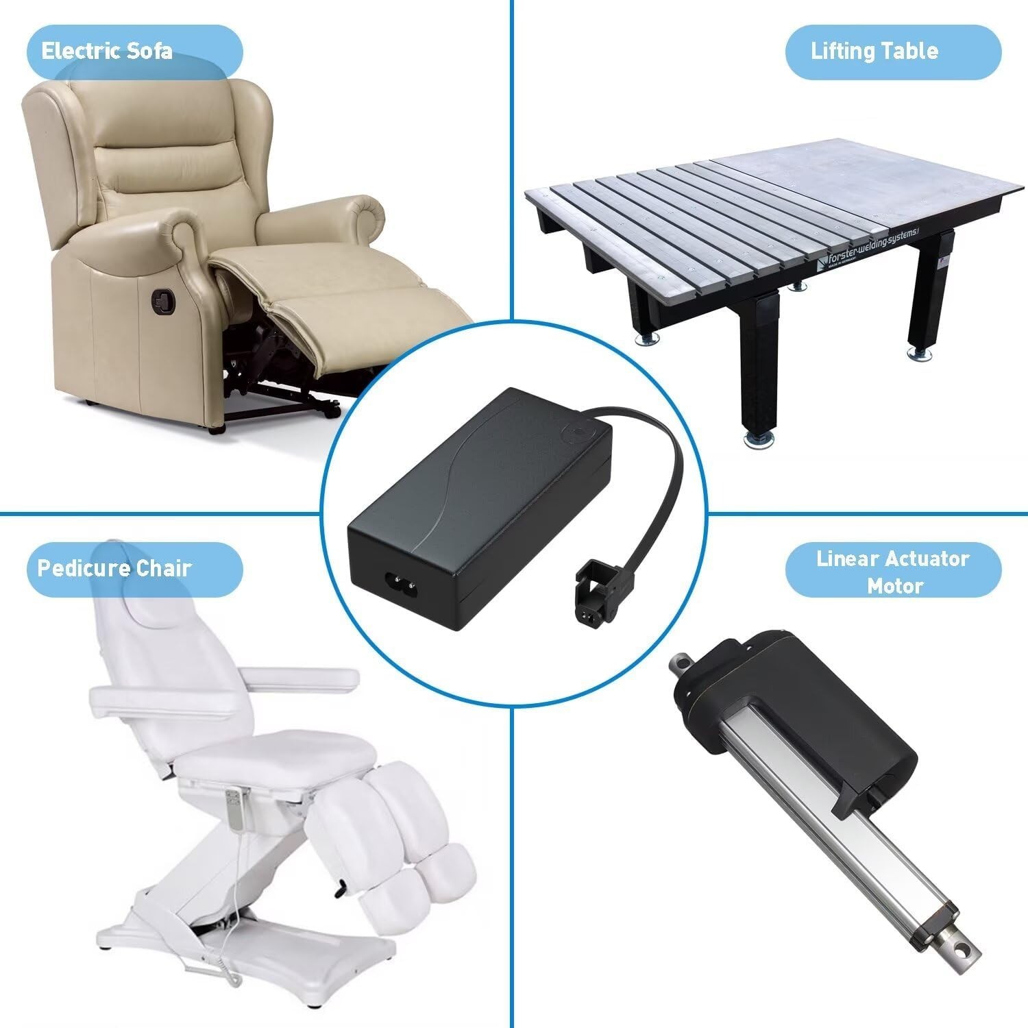 29V 2A Power Adapter Power Supply AC Plug Transformer for Recliner Lift Chair