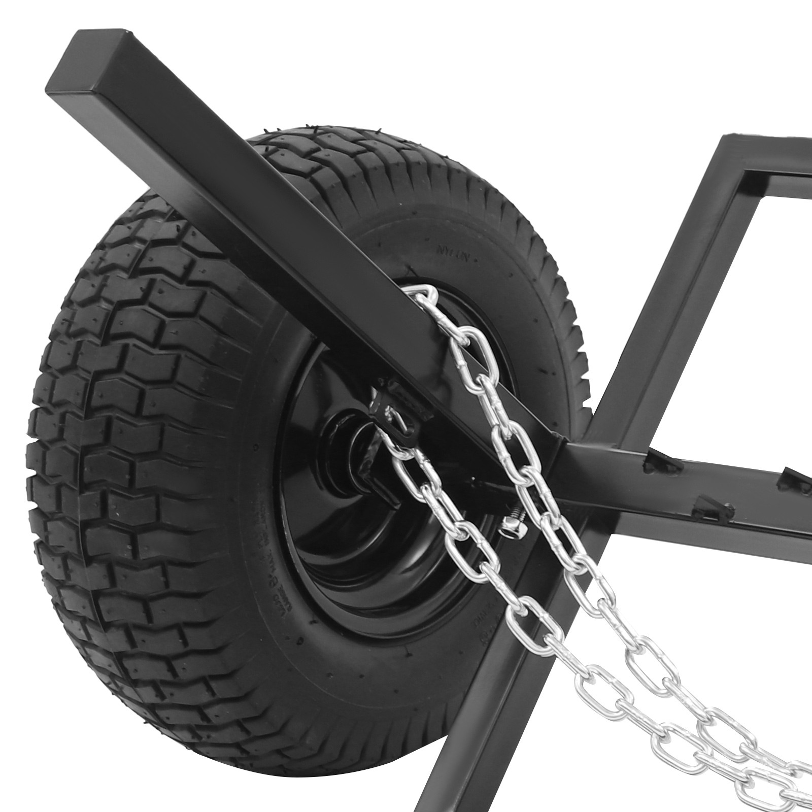 1500 LBS Capacity Log Skidder Heavy Duty Log Holder Log Dolly with Chain Black