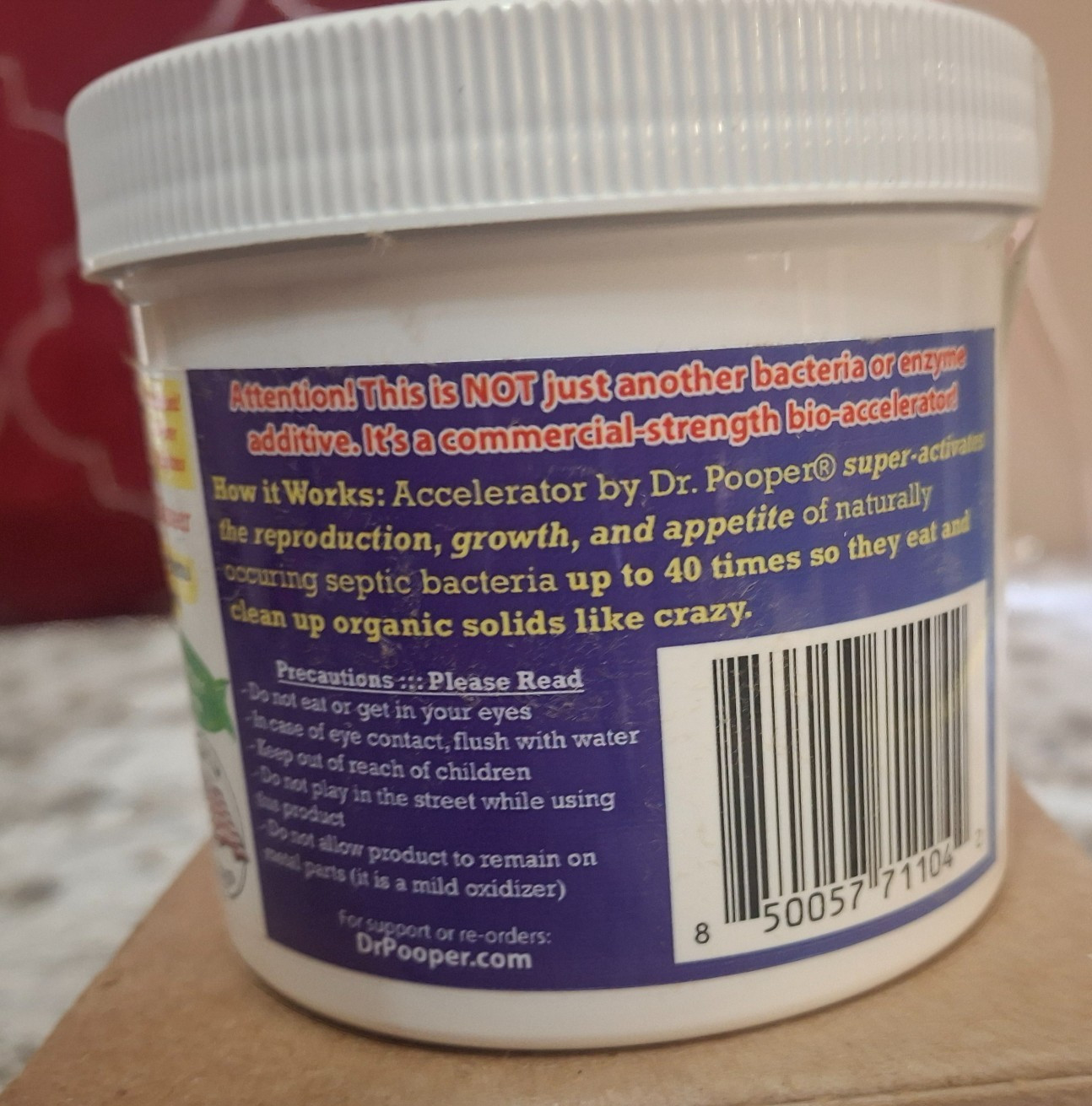 Accelerator by Dr Pooper RV Boat Camp Toilet Waste System Cleaner 65 Dose Powder