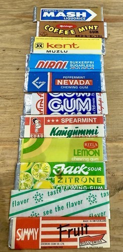 Vintage Gum Wrapper Lot 175+ Wrigley Adams Beech-Nut Lotte Chiclets Internationa