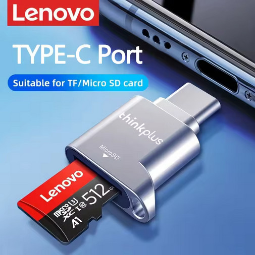 Lenovo Type C Card Reader USB-C TF Micro SD Reader New Sealed