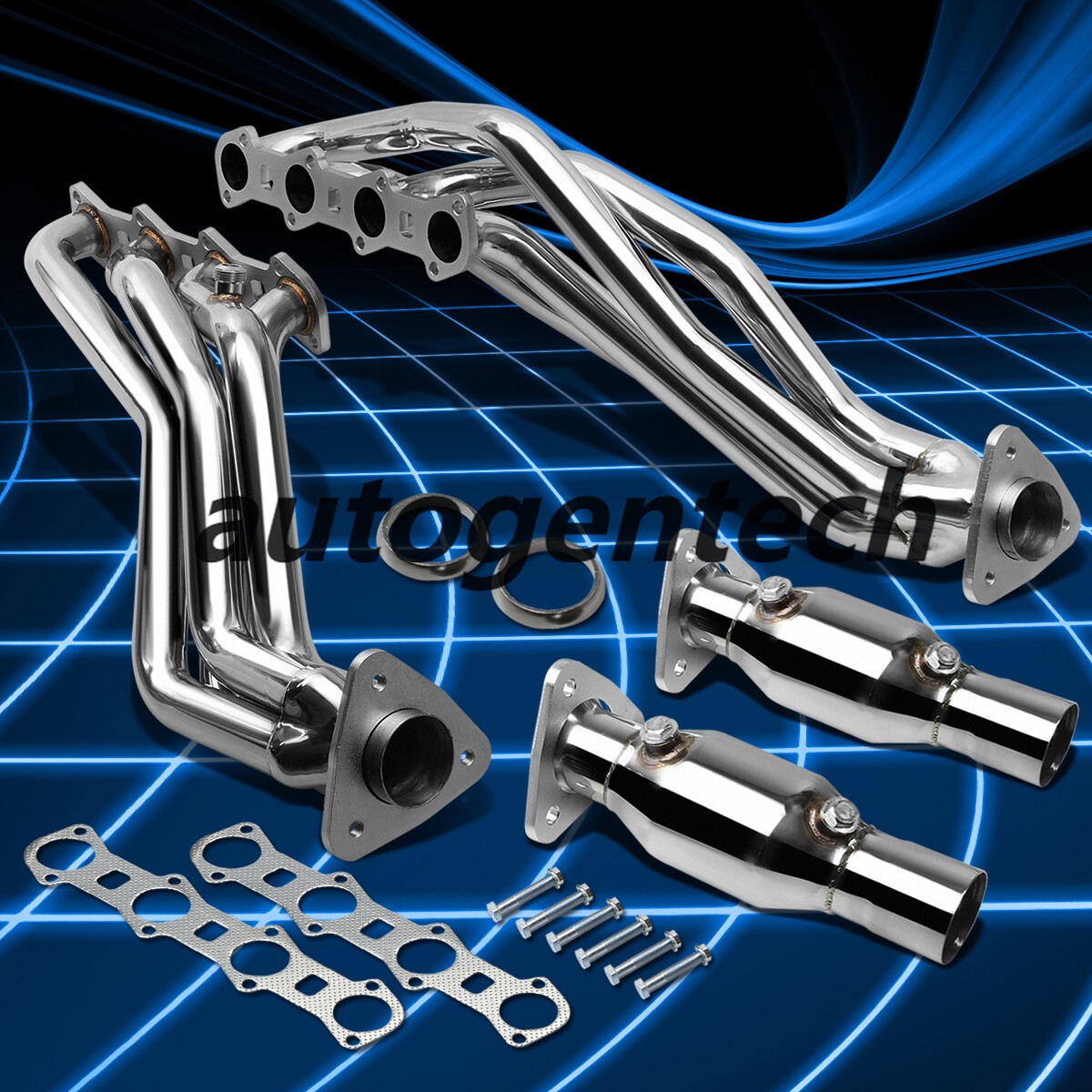 For 99-04 Ford F150 4WD/RWD 5.4L Modular V8 Stainless Steel Exhaust Headers T304