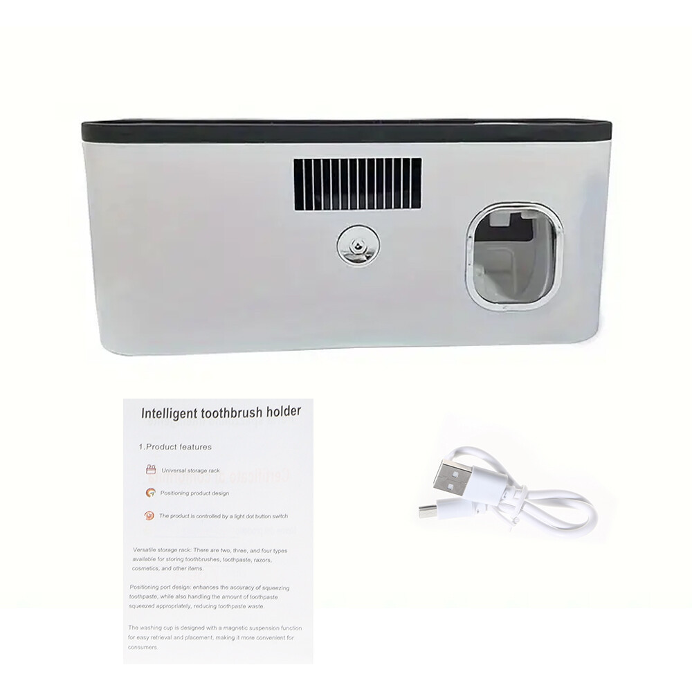 UV Light Sterilizer Toothbrush Holder Cleaner Toothpaste Dispenser 5 Toothbrush