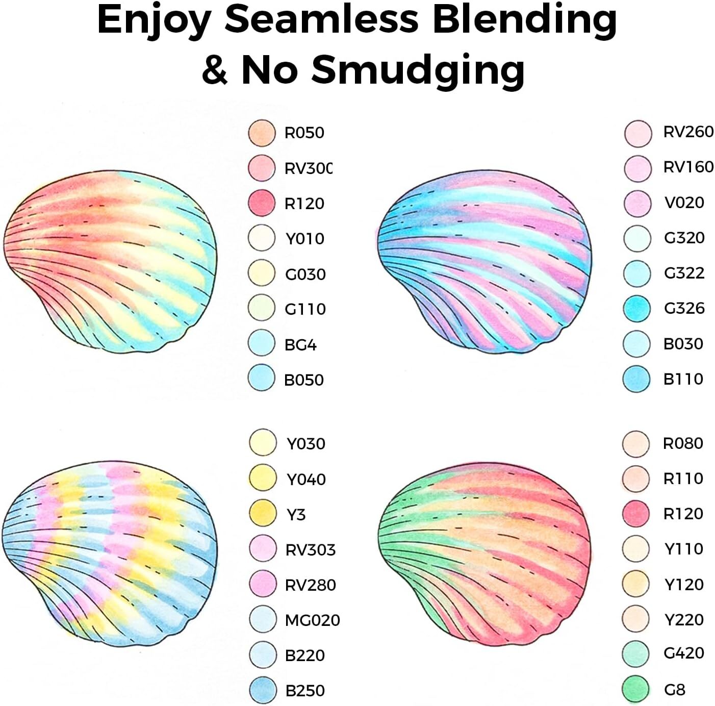 Ohuhu 96 Colors Alcohol Pastel Markers Double Tipped Brush&Chisel Refillable Ink