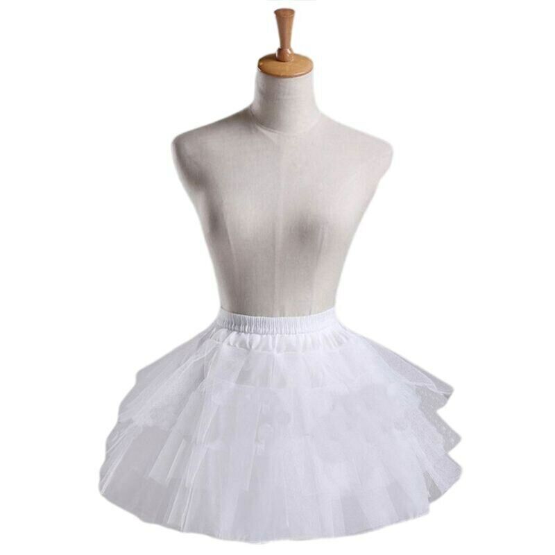 Flower Girls Petticoat with 3 Layers Slip Elastic Child's Crinoline Underskirt