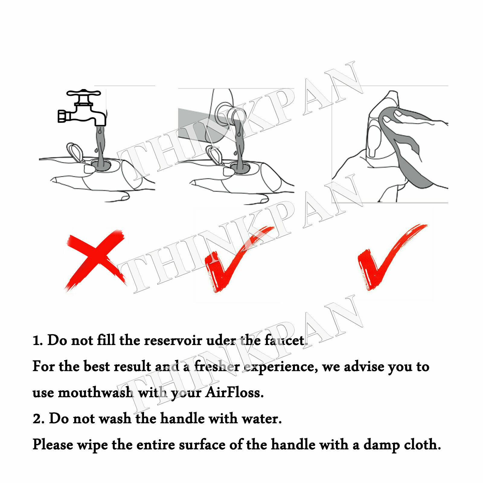 Philips Sonicare Water Flosser AirFloss PRO Ultra HX8340 8350 w/o Charger