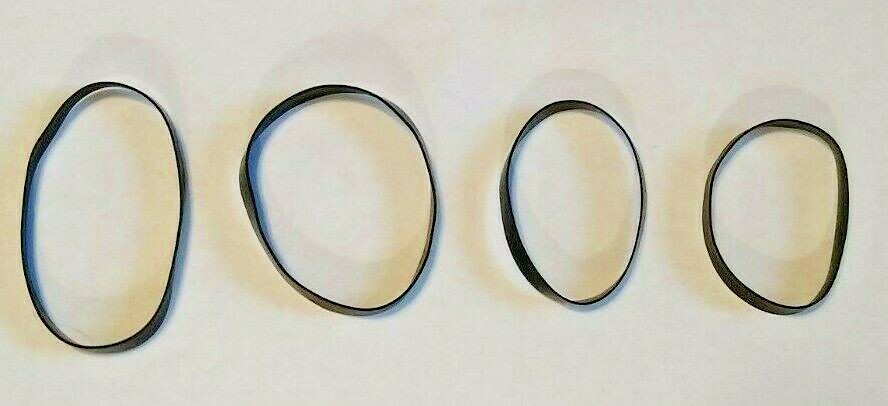 4 Small 3mm Wide Flat Belts For DVD, CD, MiniDisc, DAT, DCC & Cassette Players