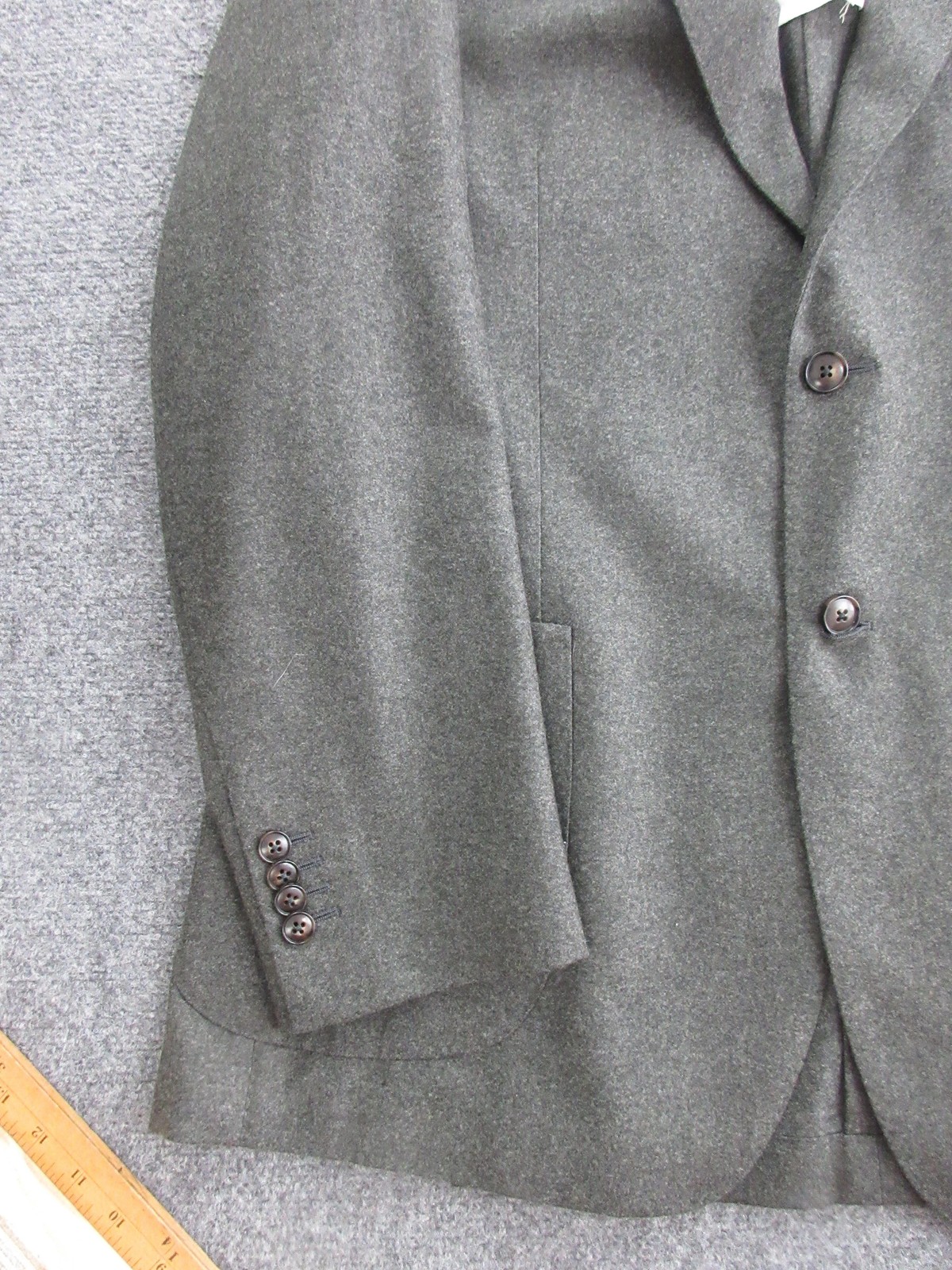 Suitsupply Blazer Mens 40 Gray Wool Flannel Sport Coat Vitale Barberis Canonico