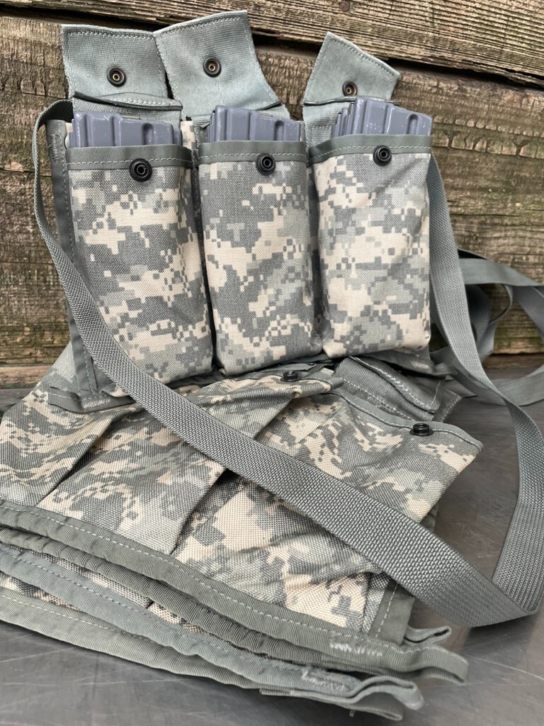 -LOT of 5- Military 6 Magazine Bandoleer MOLLE II Mag Ammunition Pouch w/ Strap