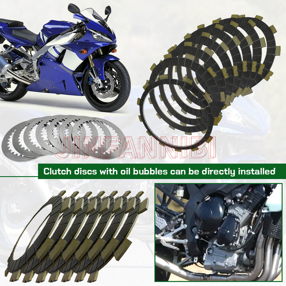 Clutch Friction Steel Plates & Gasket Kit for Yamaha R1 YZF-R1 YZFR1 1999-2003