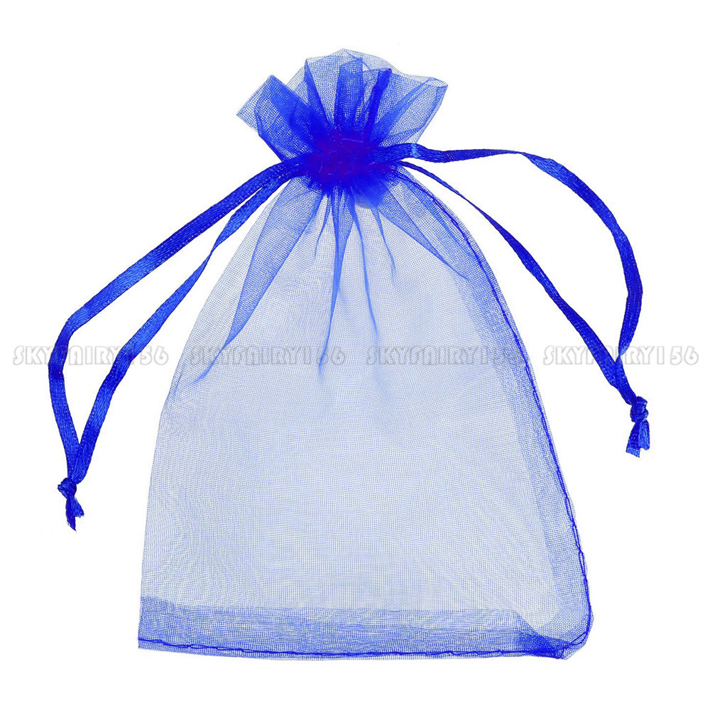 100/200pcs Gift Organza Bags Christmas Favors Pouches Jewelry Bag Wedding Party
