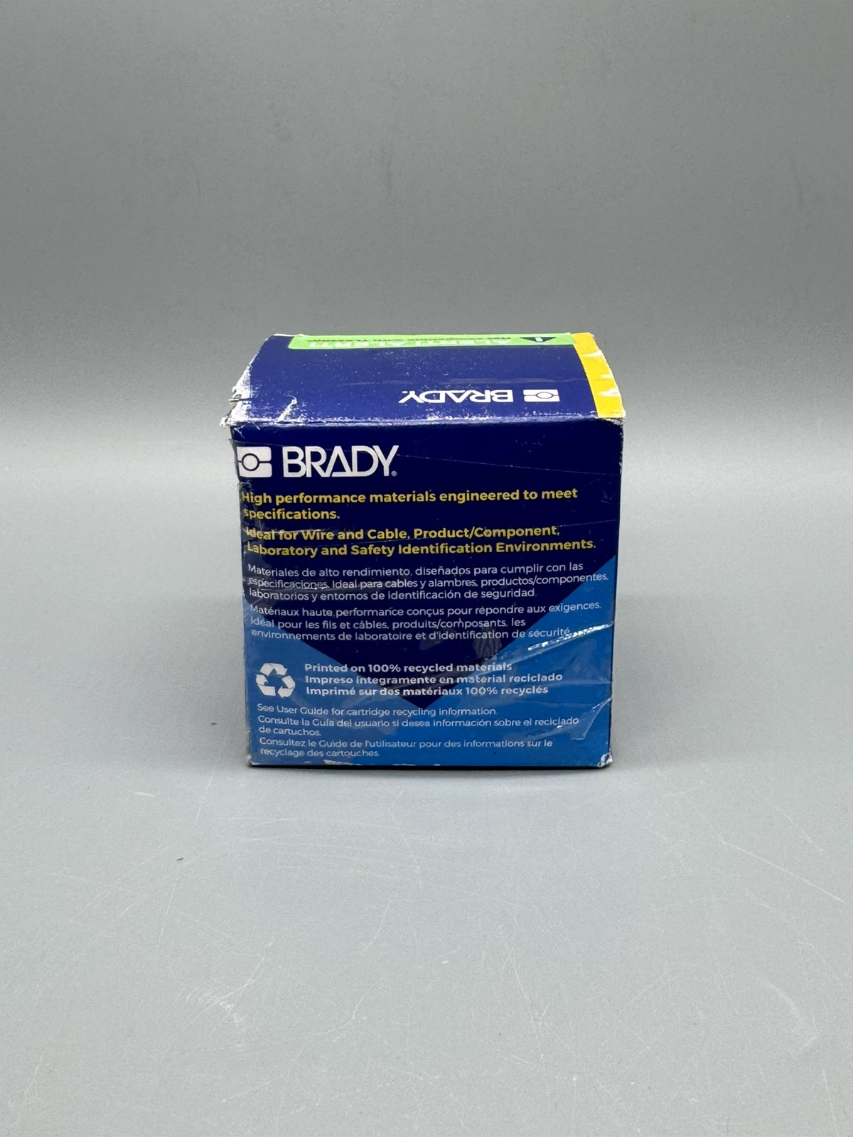 BRADY PTL-33-427 Self Laminating Vinyl Wire & Cable Label 100 Labels Clear/White
