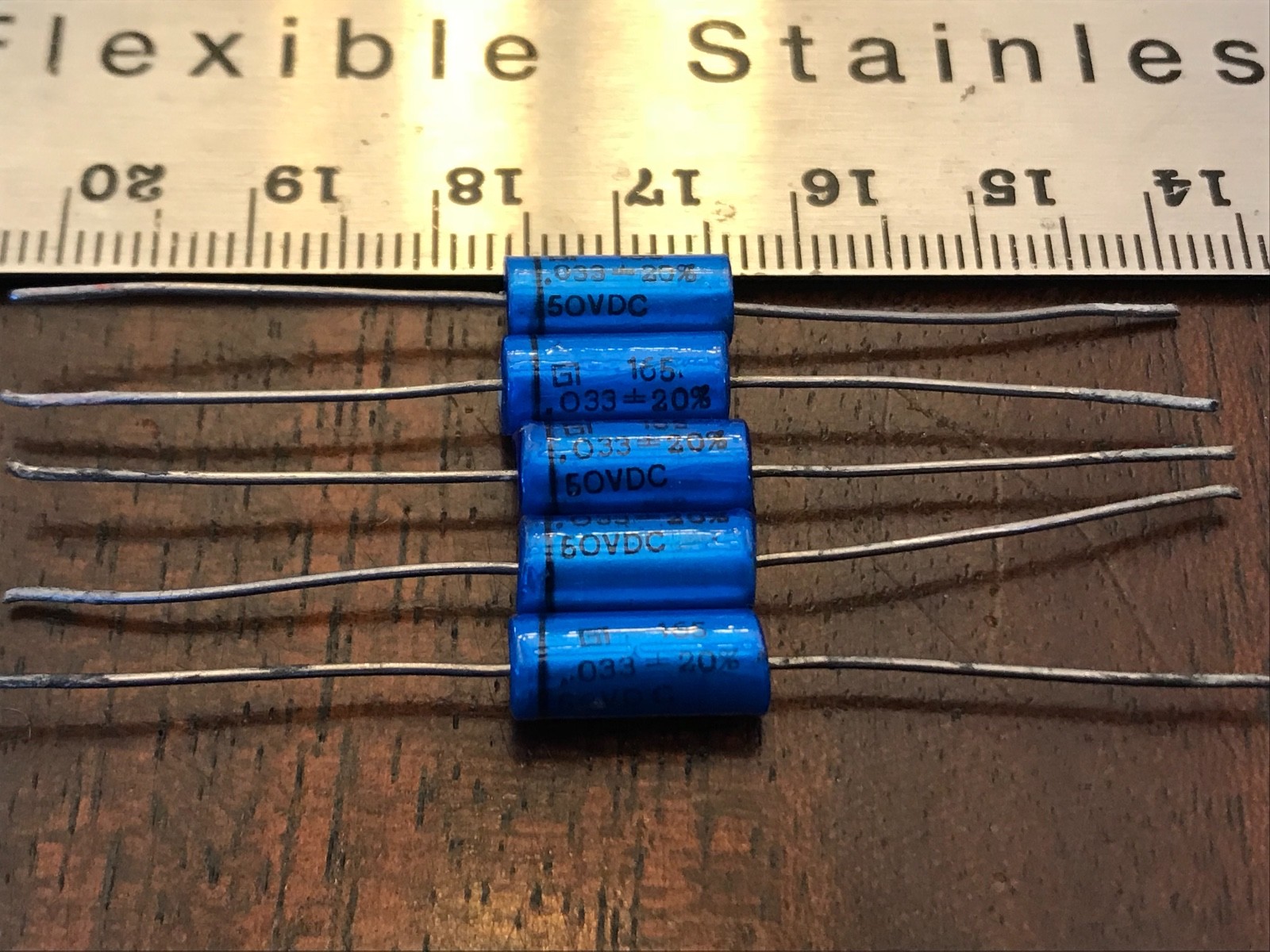 (Lot of 10) 1970's NOS Polystyrene Film and Foil Capacitors for Audio .033uf 50v