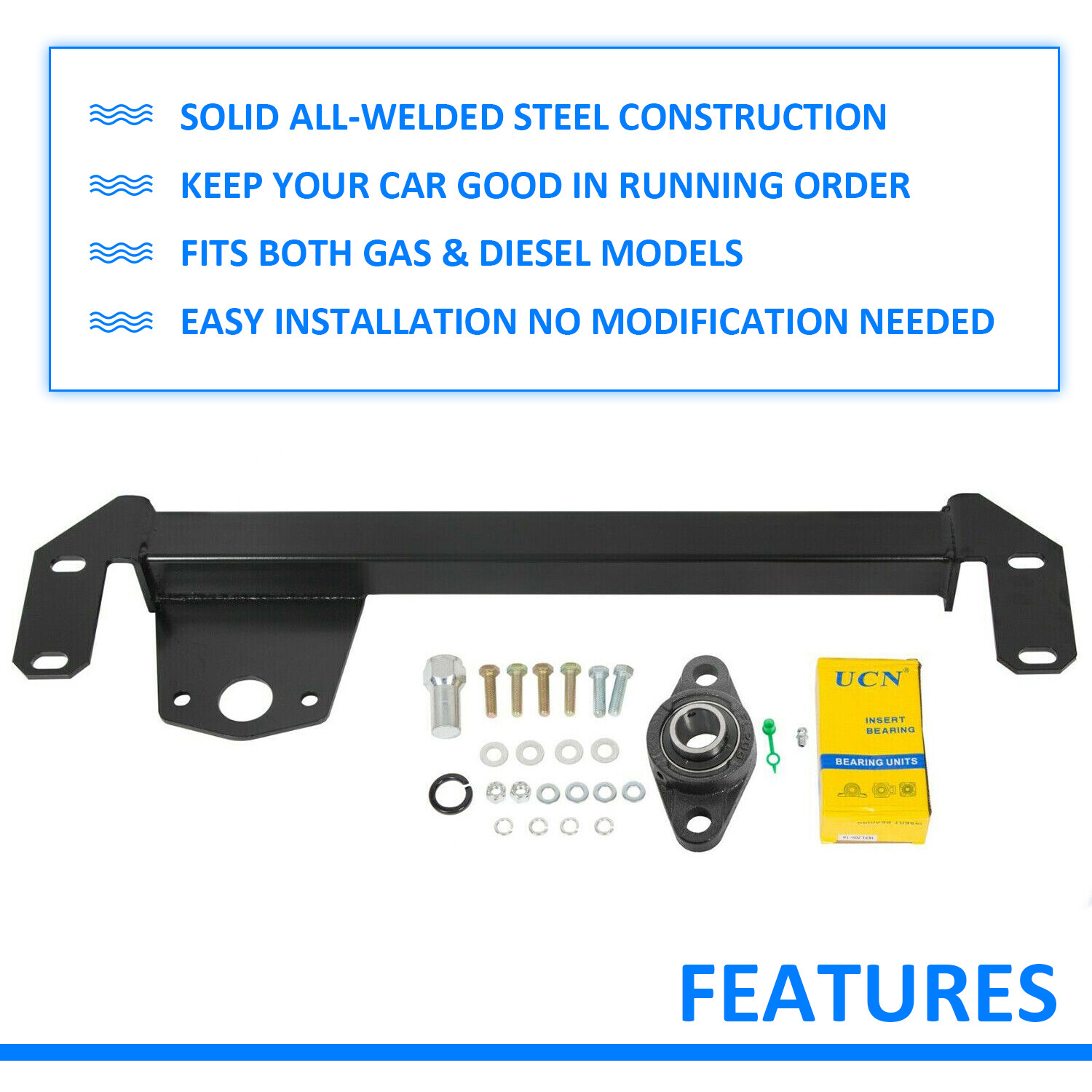 For Dodge Ram 1500 2500 3500 1994-2002 Steering Gear Box Stabilizer Bar 4WD 4x4