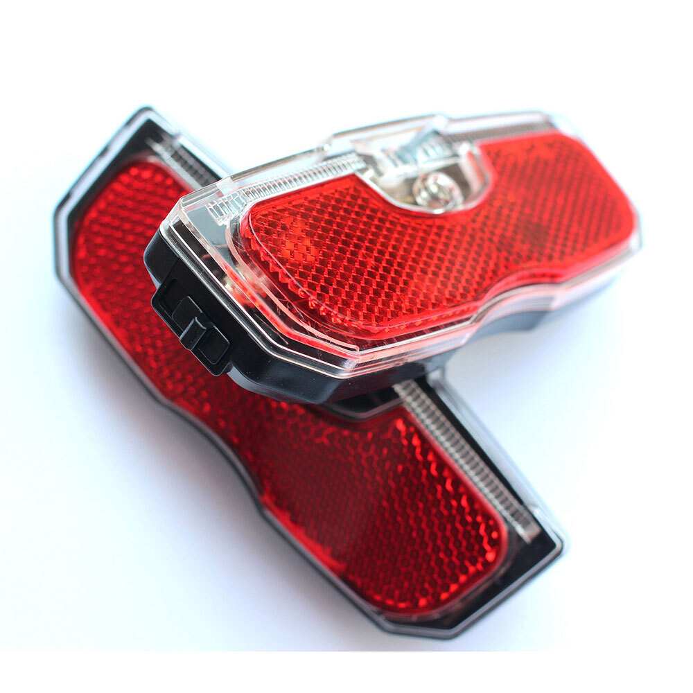 Cycling Bicycle Rear Reflector LED Tail Light Fit For Luggage Rack Acces Bike ++