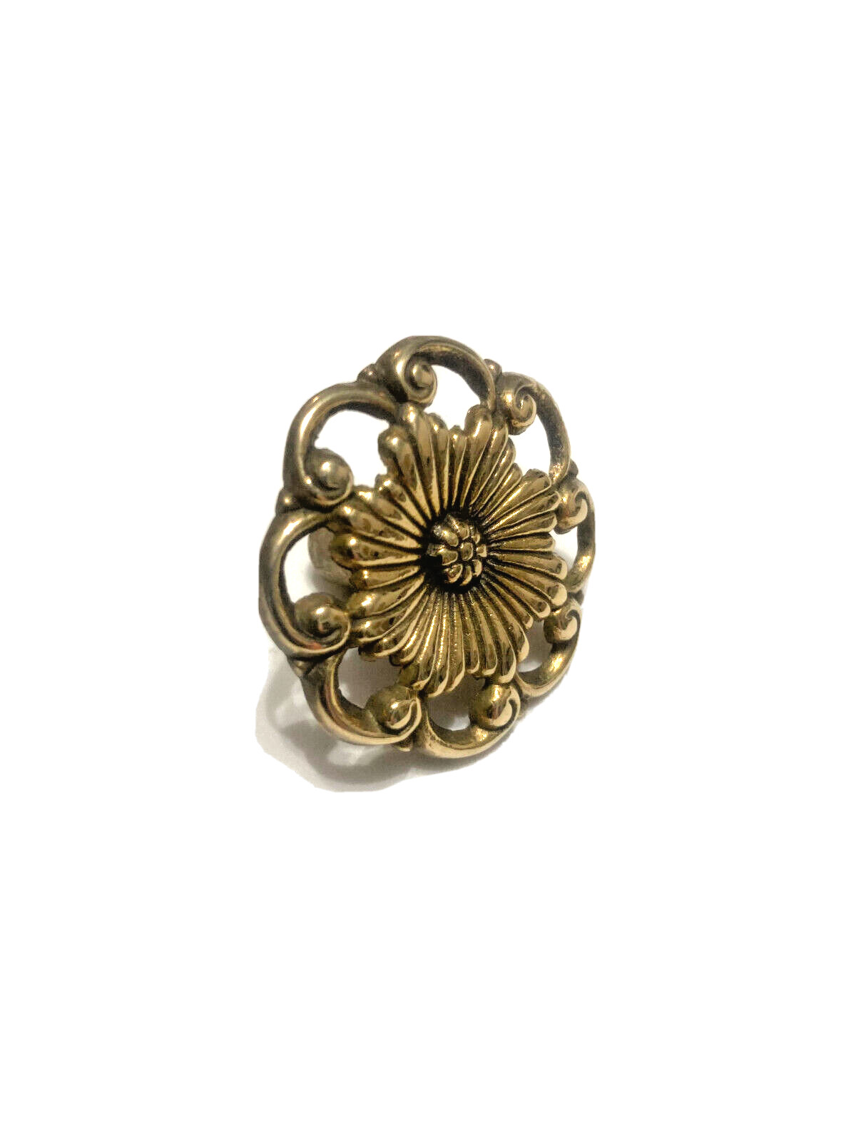 Brass Knob Ornate Victorian Floral Style For Dresser Drawer Chest