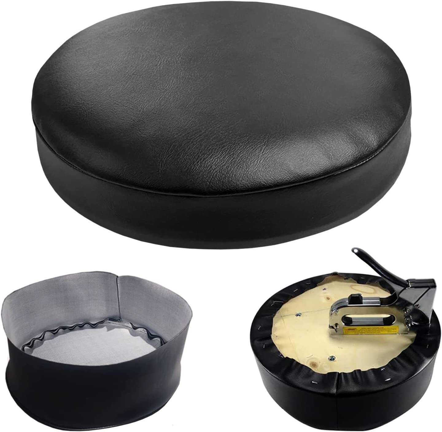 Bar Stool STAPLE ON Seat Cover Vinyl Replacement Office,Kitchen,Restaurant, Exam