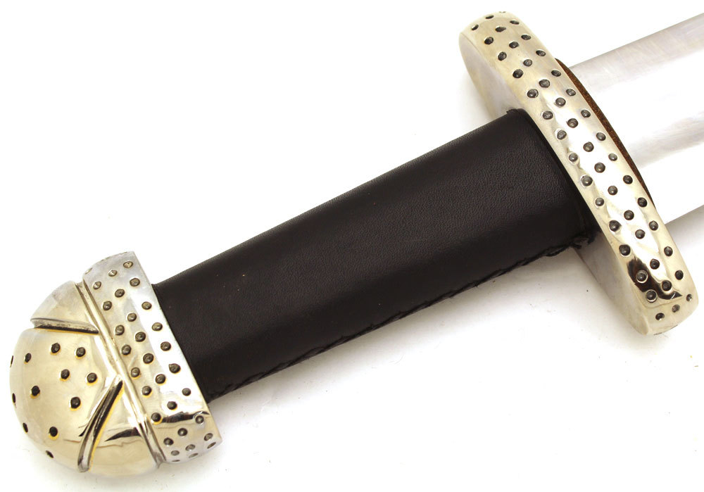 10 Century Full Tang High Carbon Trondheim Viking Sword w/ Fur Leather Sheath