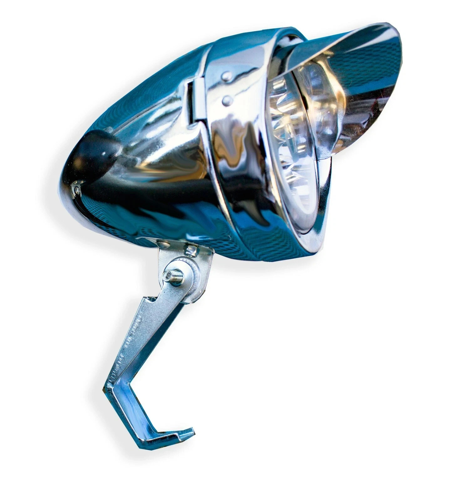 Bicycle 6-LED Bullet HeadLight Visor Cruiser Lowrider Bikes CHROME or BLACK