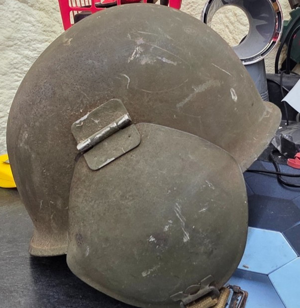 WW2 US ARMY AIR FORCE USAAF M3 BOMBER PILOT/CREW FLAK PROTECTION HELMET