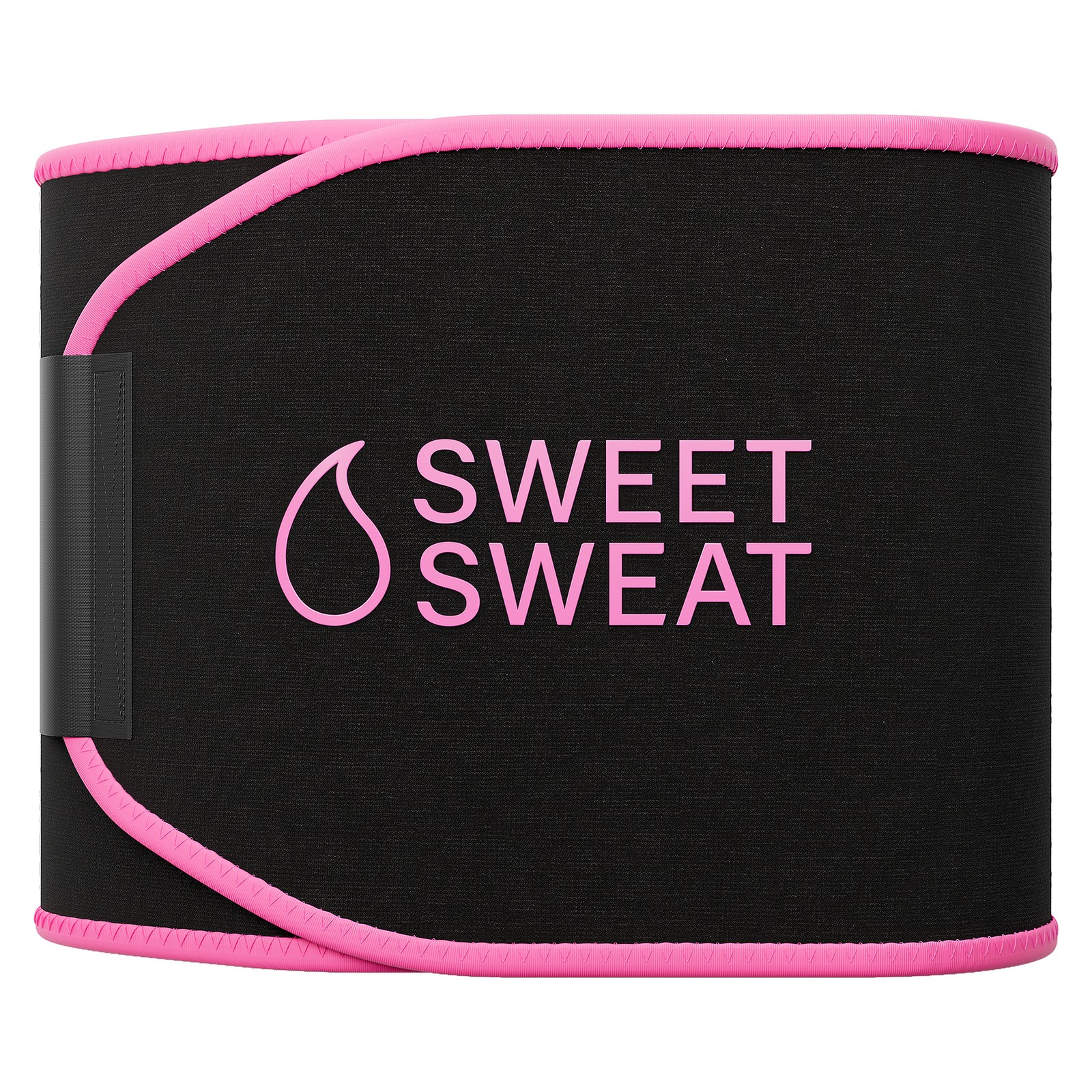 Sweet Sweat Waist Trimmer Band (Women & Men) - Trainer Belt - Black / Pink XXL