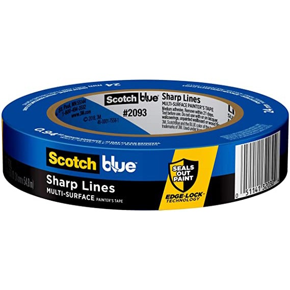 ScotchBlue Sharp Lines Painter's Tape (2093): 1.41 in. x 60 yds. (Blue) [8-pack]