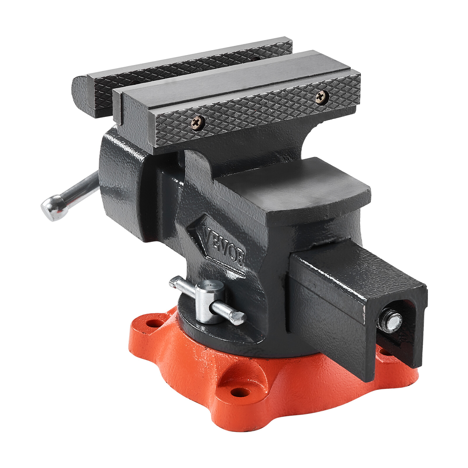5.5" Bench Vise Multipurpose Heavy Duty Ductile Iron Swivel Locking Base