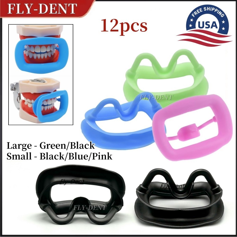 12pcs Dental Retractor Prop Cheek Soft Silicone Mouth Opener Teeth Whitening