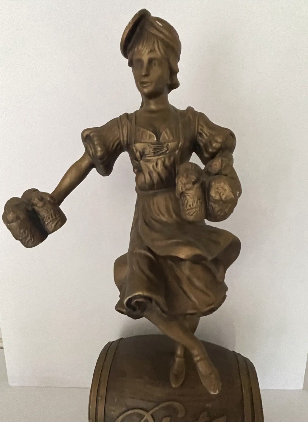 Vintage Blatz Beer Valerie Waitress Statue 1986 20” Advertising Display Statue