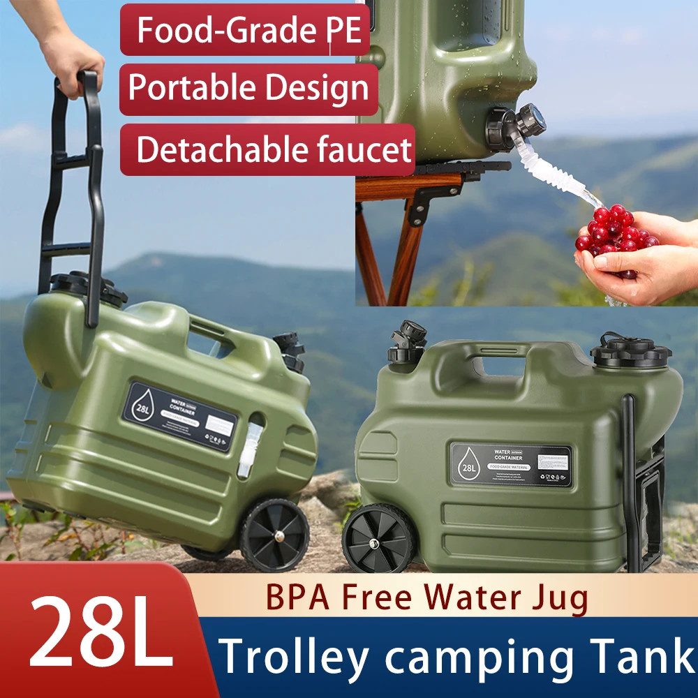 7 Gallon Water Jug,Camping Water Container, BPA Free Portable Water Dispenser US