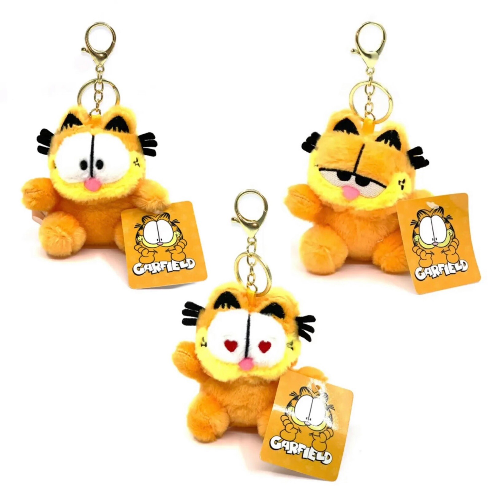 4 '' Mini Cute cartoon Garfield plush doll keychain  Pendant  Kid presents gifts