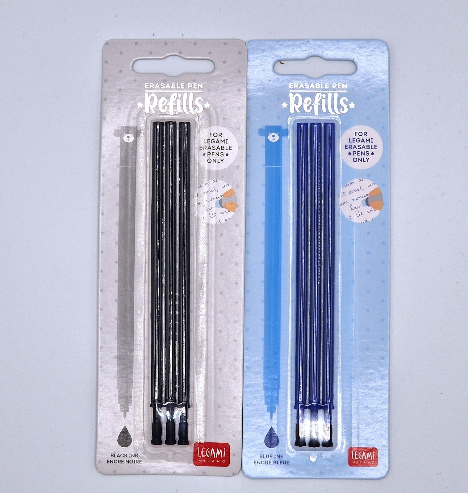 Legami Erasable Gel Pen 0.7mm Tip Kawaii Cute Animal School Stationery