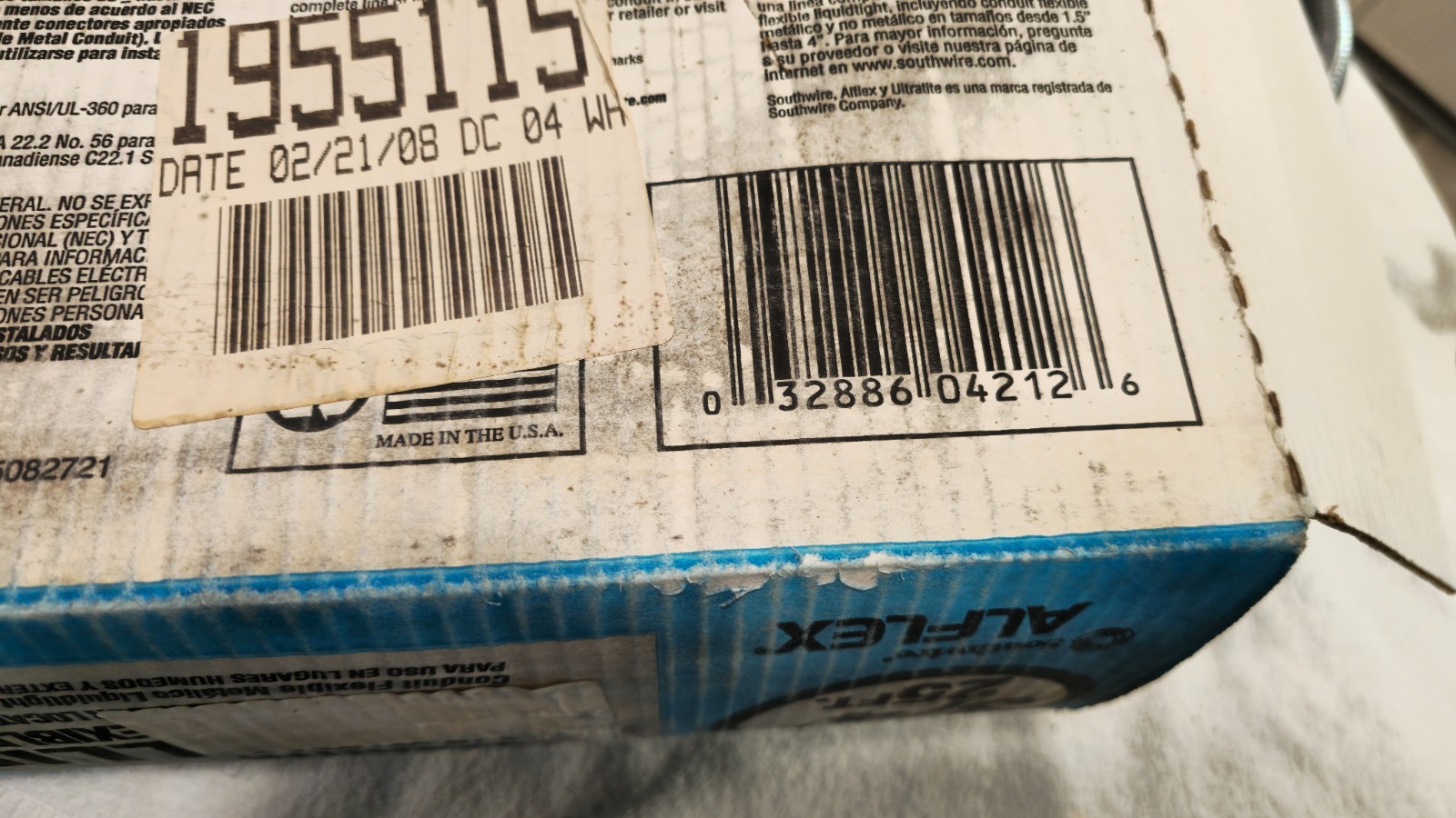 Southwire 55082721 Ultratite Metallic Liquidtight Flexible Conduit 3/4 25 Ft.