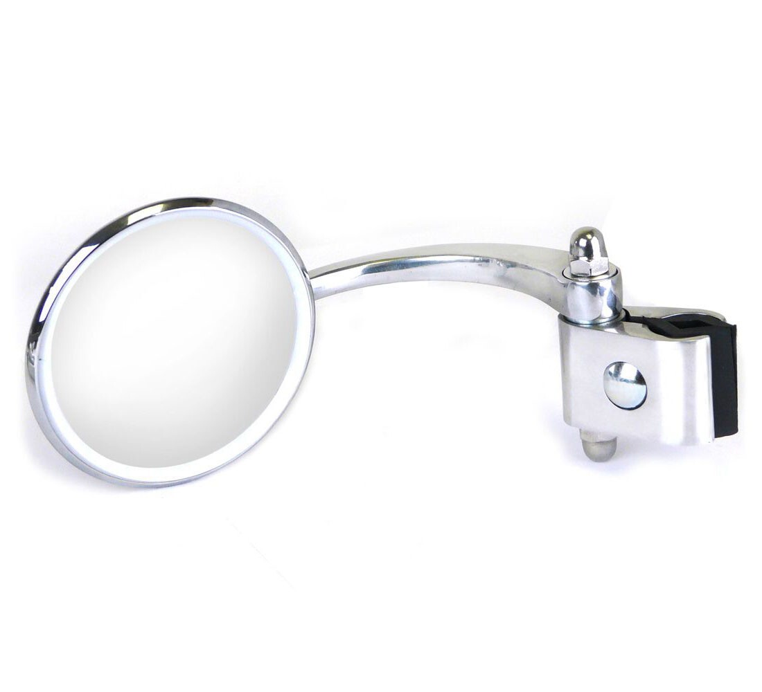 Round Clamp on Legshield Mirror | Vespa/ Lambretta Scooters LEFT AND RIGHT SIDE
