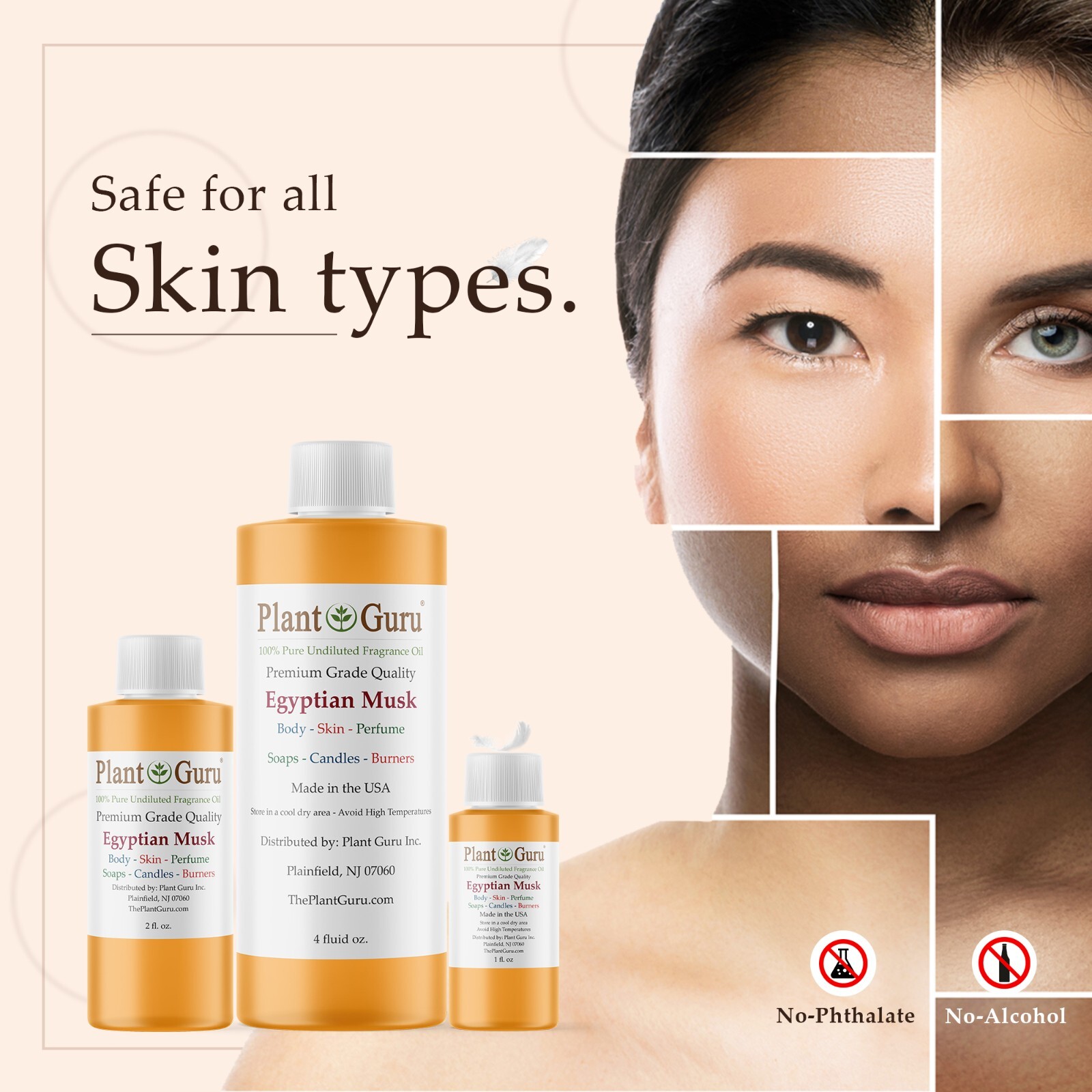 Egyptian Musk Perfume Fragrance Body Oil For Skin, Candle Soap Making Bulk