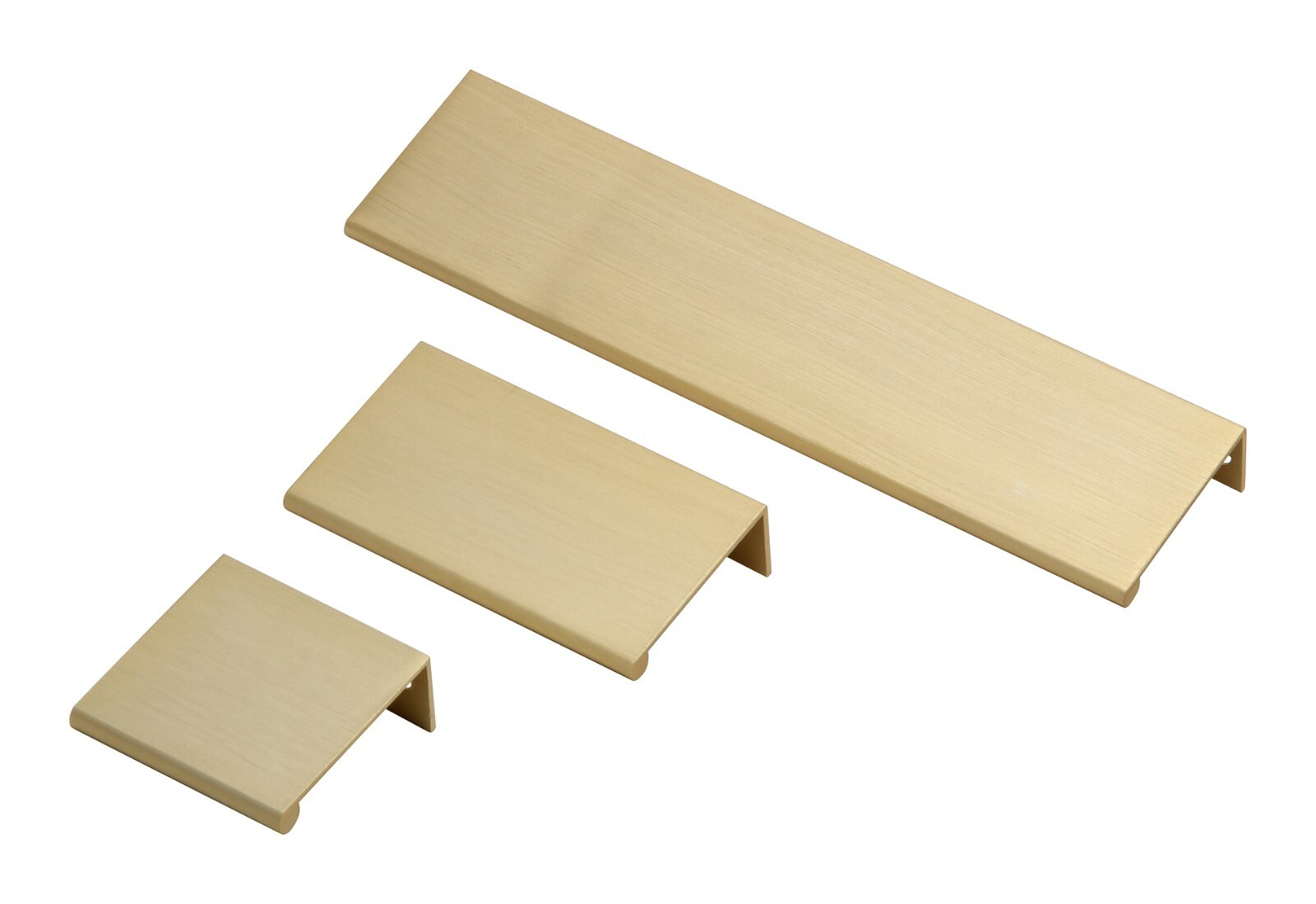 Silverline Finger Edge Pulls Aluminum Cabinet Door Drawer Handle / wood screws.